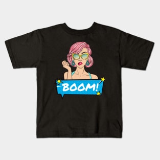 Boom girl shirts Kids T-Shirt